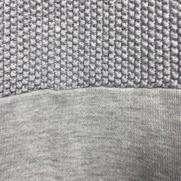 Endless Rose Cropped Sweater Size M Heathered Gray Mixed Material Knit - Picture 5 of 11